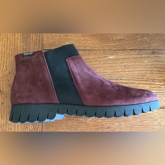 Mephisto Lyana Ankle Boots W Sz.11 Wine Nubuck Leather Comfort Chelsea Boots - Picture 12 of 14